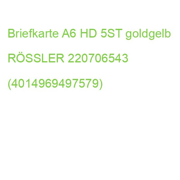 Coloretti Doppelkarte A6 hoch 5 Stück goldgelb RÖSSLER 220706543 (4014969497579)