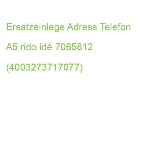 Timing 1 Einlage Adressen- u.Telefonregister Hartfolie RIDO 7065812 (4003273717077)