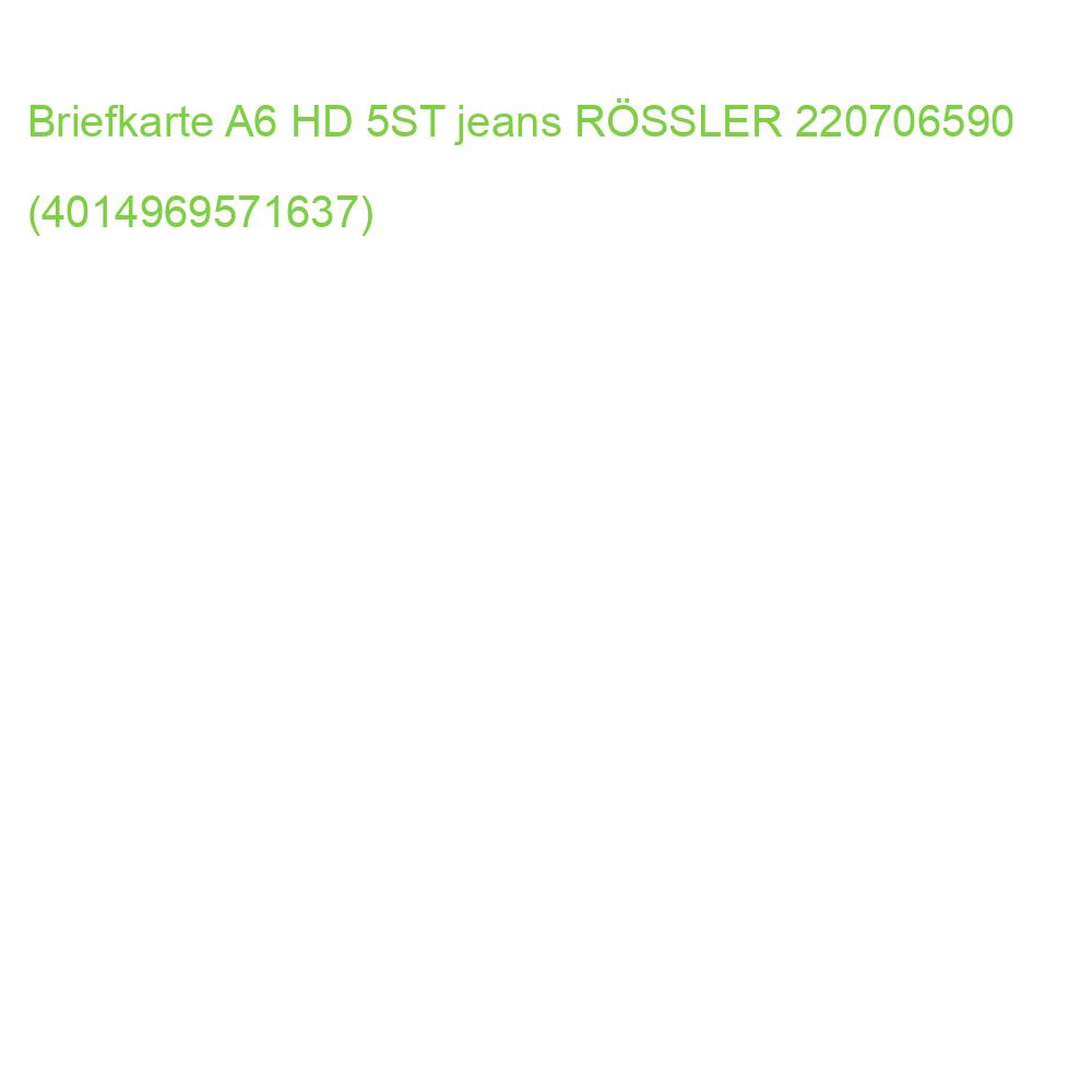 Coloretti Doppelkarte A6 hoch 5 Stück jeans RÖSSLER 220706590 (4014969571637)