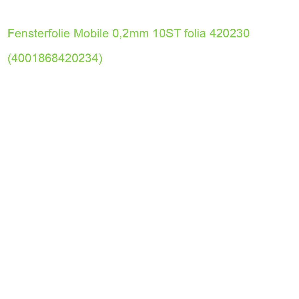 Fensterfolie Mobile 0,2 mm 10 Stück 23x 33 cm FOLIA 420230 (4001868420234)