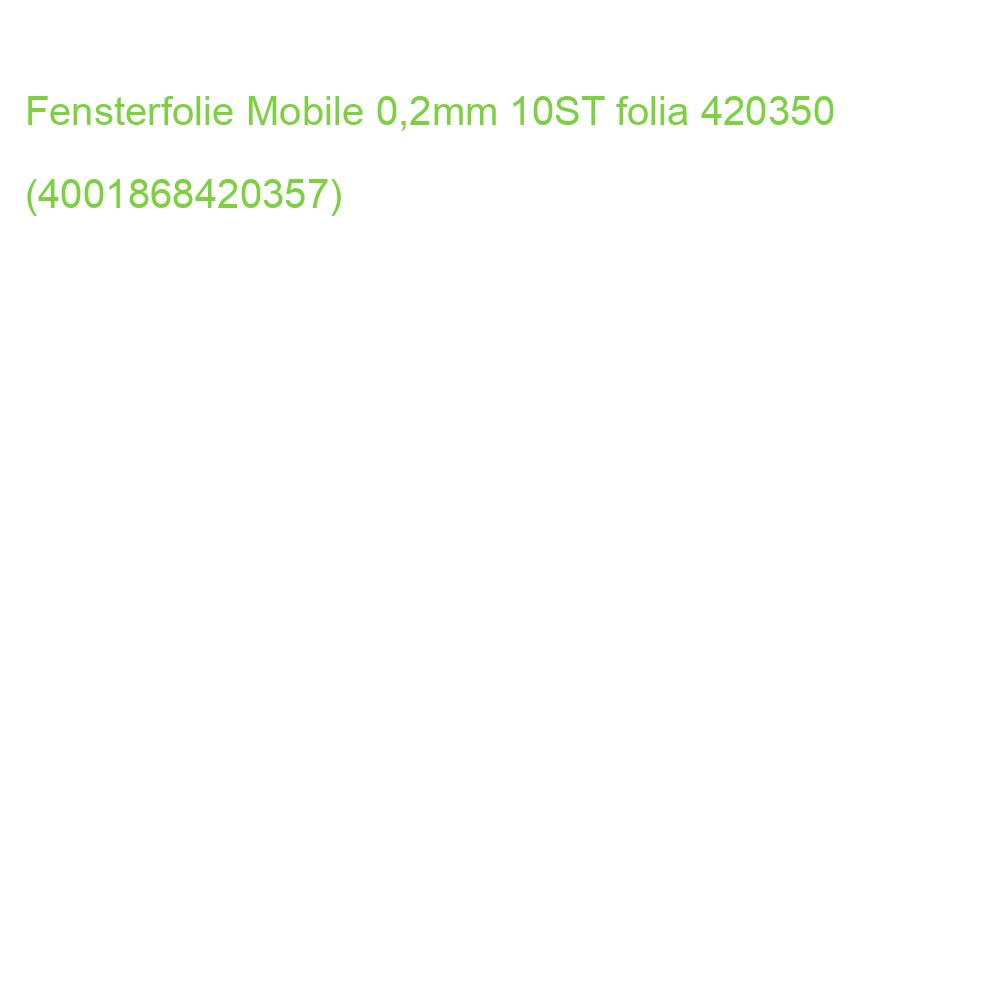 Fensterfolie Mobile 0,2 mm 10 Stück 35x 50 cm FOLIA 420350 (4001868420357)