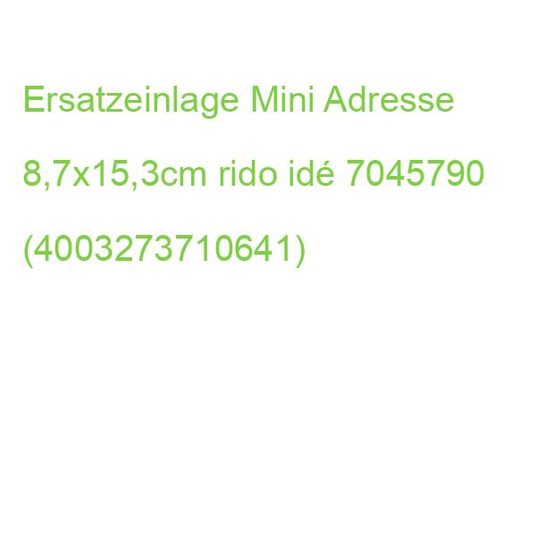Ersatzeinlage Mini Adresse 8,7x15,3cm RIDO 7045790 (4003273710641)