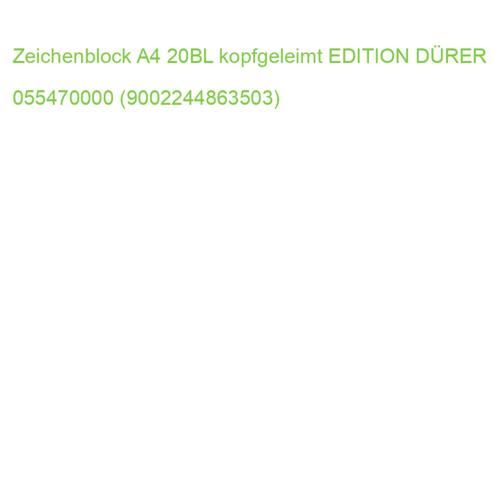 Zeichenblock geleimt A4, 20 Blatt 120g qm sortiert EDITION DÜRER 055470000 (9002244863503)