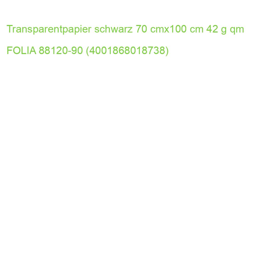 Transparentpapier schwarz 70 cmx100 cm 42 g qm FOLIA 88120-90 (4001868018738)