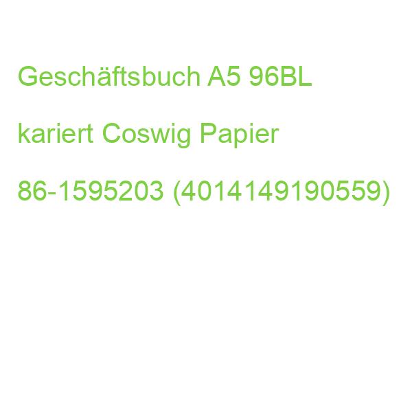 Geschäftsbuch A5, 96 Blatt kariert COSWIG 86-1595203 (4014149190559)
