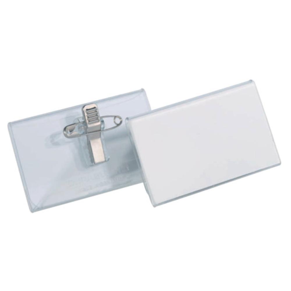 Namensschild, mit Kombiklemme, aus Acryl, 75 x 40 mm DURABLE 8121-19 (4005546810218)