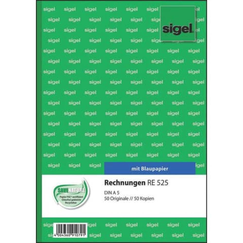 Rechnungen A5, BL MP 2x50 Blatt SIGEL RE525 (4004360910791)