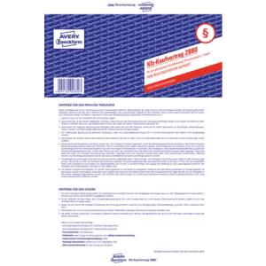 Kaufvertrag gebrauchtes Kfz DIN A4, selbstdurchschreibend AVERY ZWECKFORM 2880 (4004182028803)