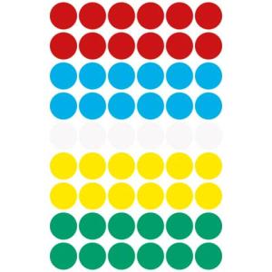 Markierungspunkte  12 mm 5 Blatt 270 Etiketten farbig sortiert AVERY ZWECKFORM 3088 (4004182030882)
