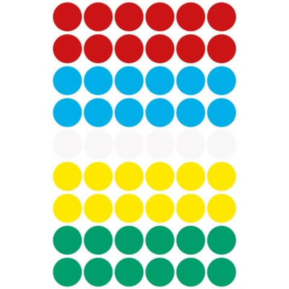 Markierungspunkte  12 mm 5 Blatt 270 Etiketten farbig sortiert AVERY ZWECKFORM 3088 (4004182030882)