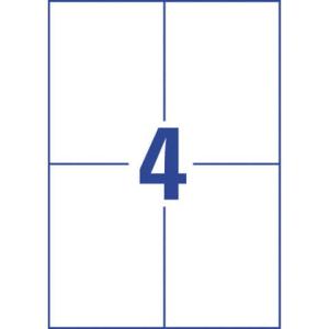 Papier-Etiketten A4, 80 Stück 105x148 mm stark haftend weiß AVERY ZWECKFORM L7876-20 (4004182070086)