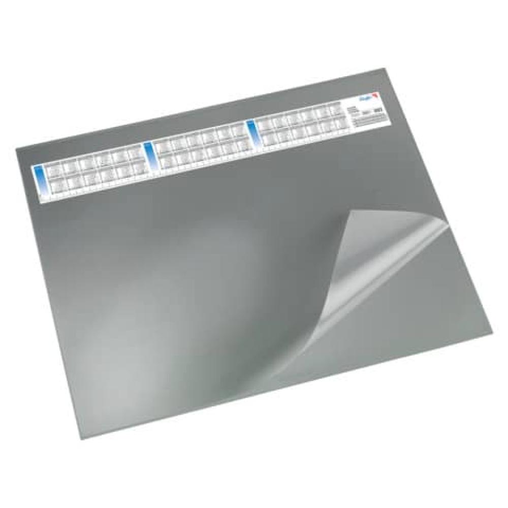 Schreibunterlage DURELLA DS mit Vollsichtauflage Kalender 65x52 cm grau LÄUFER 44653 (4006677446536)