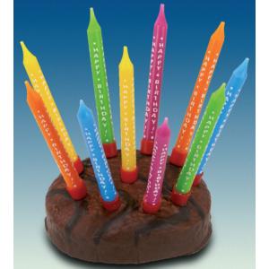 Geburtstagskerzen Happy Birthday 6,3 cm 10 Stück sortiert 550333 (4009775122548)