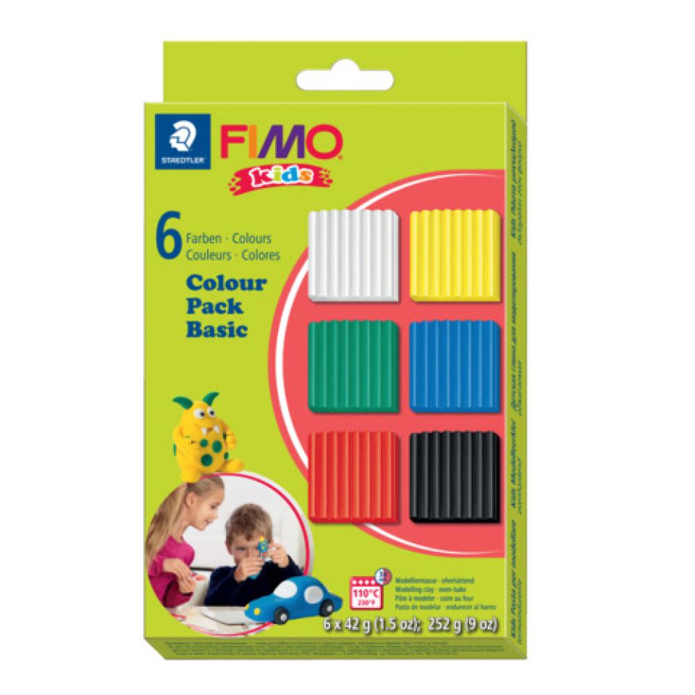 Modelliermasse FIMO kids Colour pack basic Kunststoff 6x42g STAEDTLER 803201 (4007817805176)