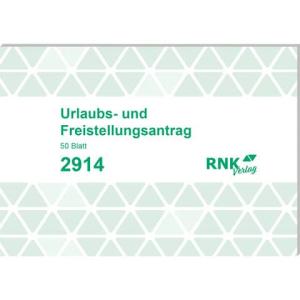 Urlaubs- und Freistellungsantrag Block 50 Blatt DIN A6 quer RNK 2914 (4002871291408)