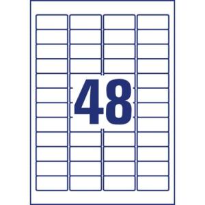 Wetterfeste Etiketten (A4, 960 Stück ablösbar 45,7x21,2 mm) 20 Blatt weiß AVERY ZWECKFORM L4778REV-20 (4004182067543)