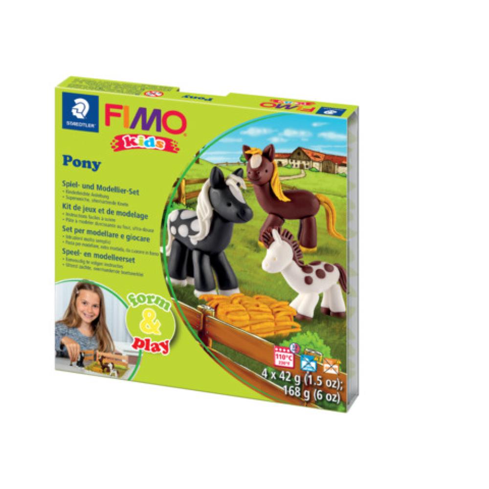 STAEDTLER FIMO Spiel- und Modellierset kids Form&Play Pony Level 2