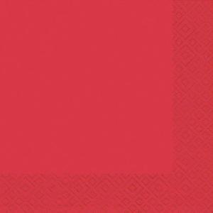 Serviette Zelltuch 33x33 cm uni rot Braun+ Company 1012-0006 (4014995427458)