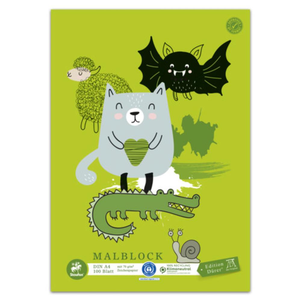 Malblock A4, 100 Blatt 70 g qm sortiert Recyclingpapier Edition DÜRER 040799000 (9001939828803)