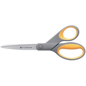 Schere Titanium Super rostfrei abgerundet gerade asymmetrisch grau gelb 21cm WESTCOTT E-30481 00 (4027521304819)