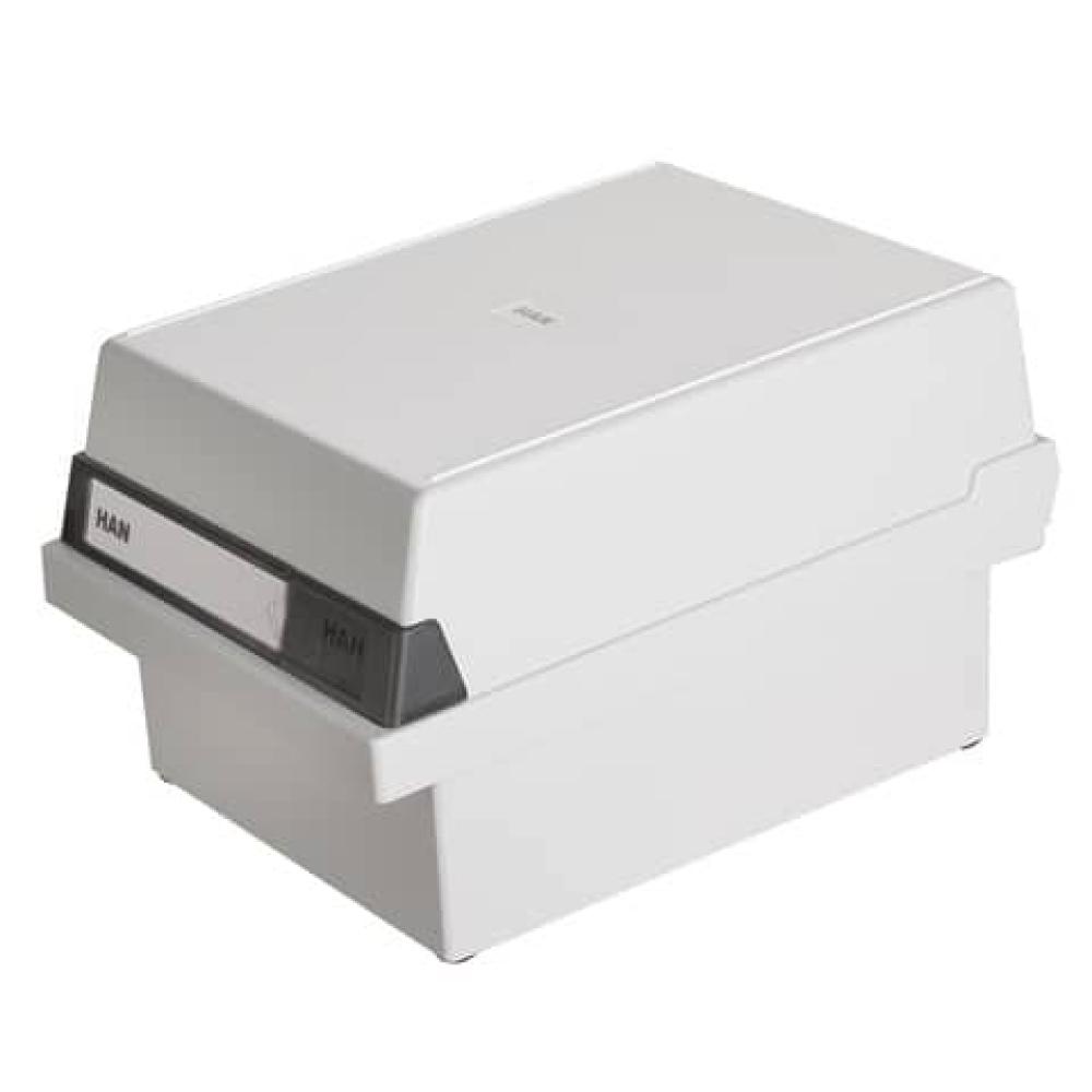 Han Karteikasten Din A6 Für 800 Karteikarten Grau Mit Deckel 966-11 (4012473966116)