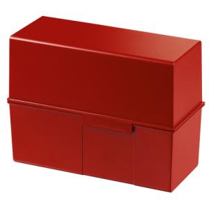 Karteibox DIN A5 quer max 500 Karten mit Stahlscharnier rot HAN 975-17 (4012473975170)
