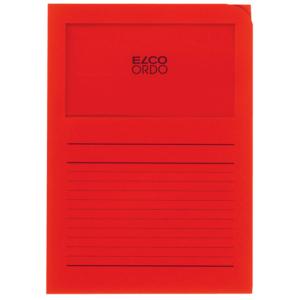 Sichtmappen Ordo classico rot 120g 100 Stück Sichtfenster und Linien ELCO 29489.92 (7610425981001)