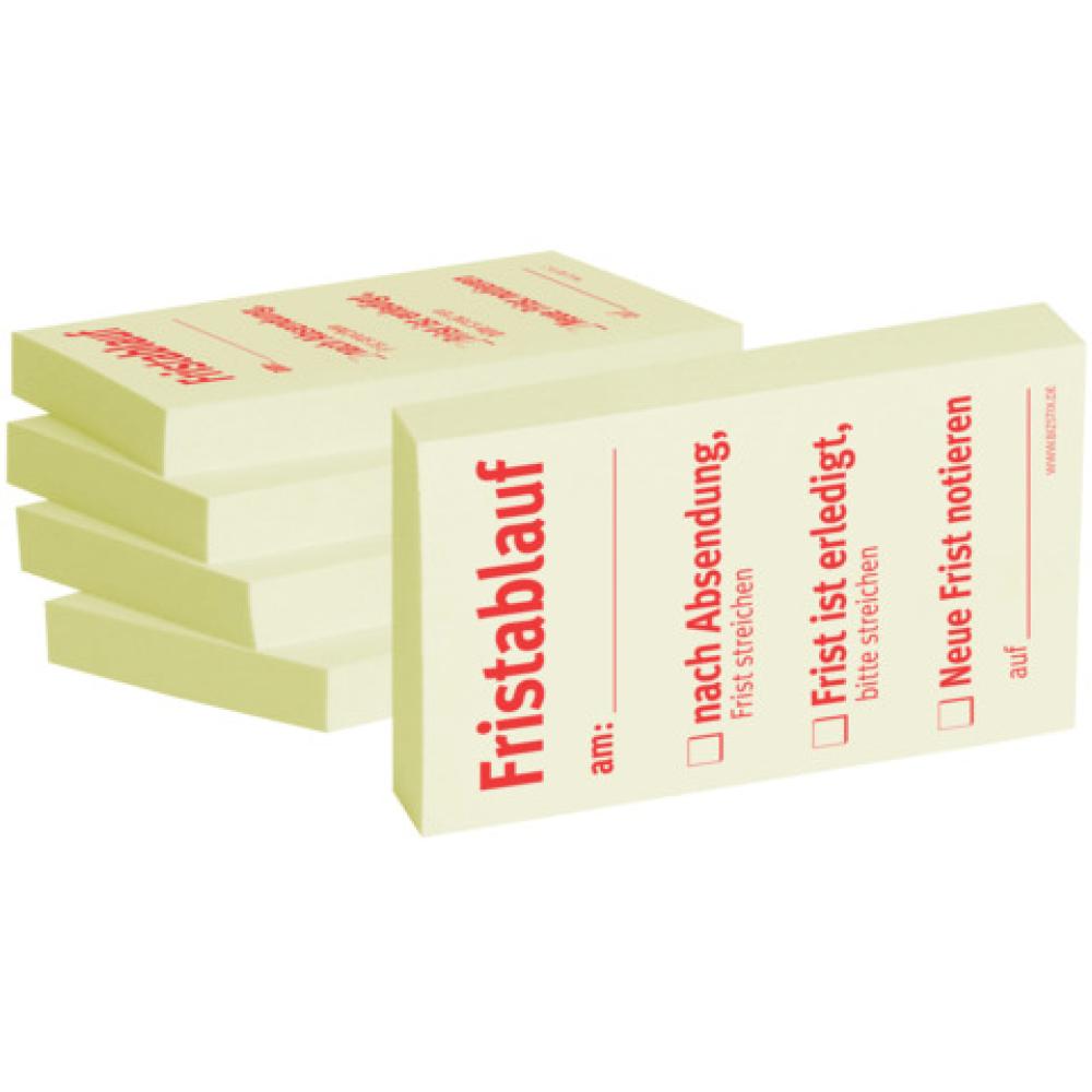 Haftnotizen Fristablauf am 55x75 mm 5x 100 Blatt BIZSTIX 1301010152 (4013162029051)
