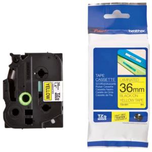 Original Brother DirectLabel schwarz auf gelb Laminat (TZE-661) TZE661 (4977766686778)