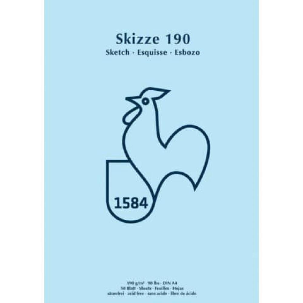 Skizzenblock A4, 190 g qm 50 Blatt HAHNEMÜHLE 60127432 (4011367274320)