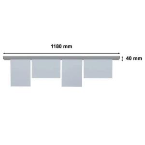 Papierklemmschiene 118x4 cm grau FRANKEN PKS118 (4016946186384)