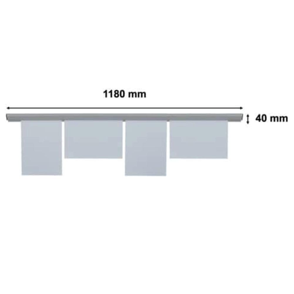 Papierklemmschiene 118x4 cm grau FRANKEN PKS118 (4016946186384)