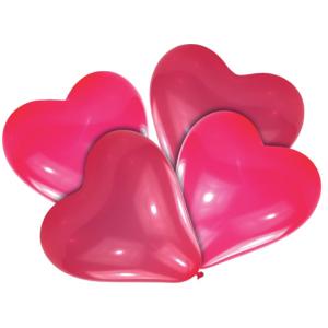 Luftballon Lovely Moments Riesen Herz rot 4 Stück 6439 (4009775643913)