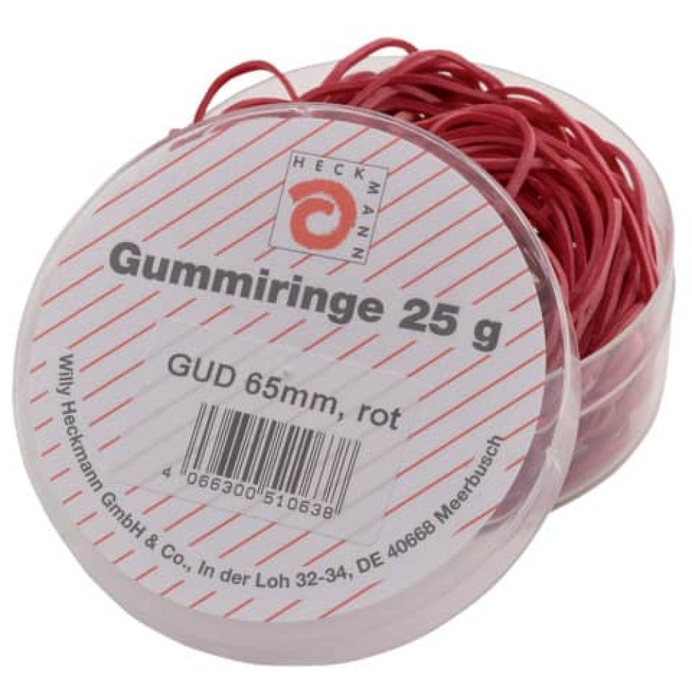 Gummiringe 65 mm Dose mit 25g rot WIHEDÜ 510.063 (4066300510638)