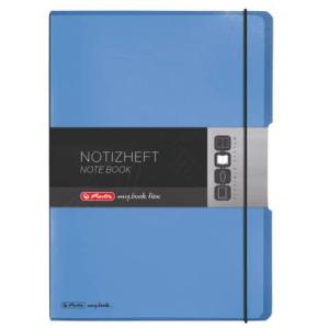 Notizheft flex A4, PP 2x 40 Blatt liniert kariert blau HERLITZ 300003351 (4008110491387)