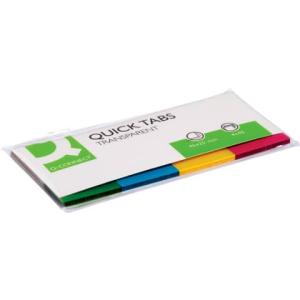 Haftmarker Transparent 25x45 mm 4x40 Streifen Q-CONNECT KF01225 (5705831012257)