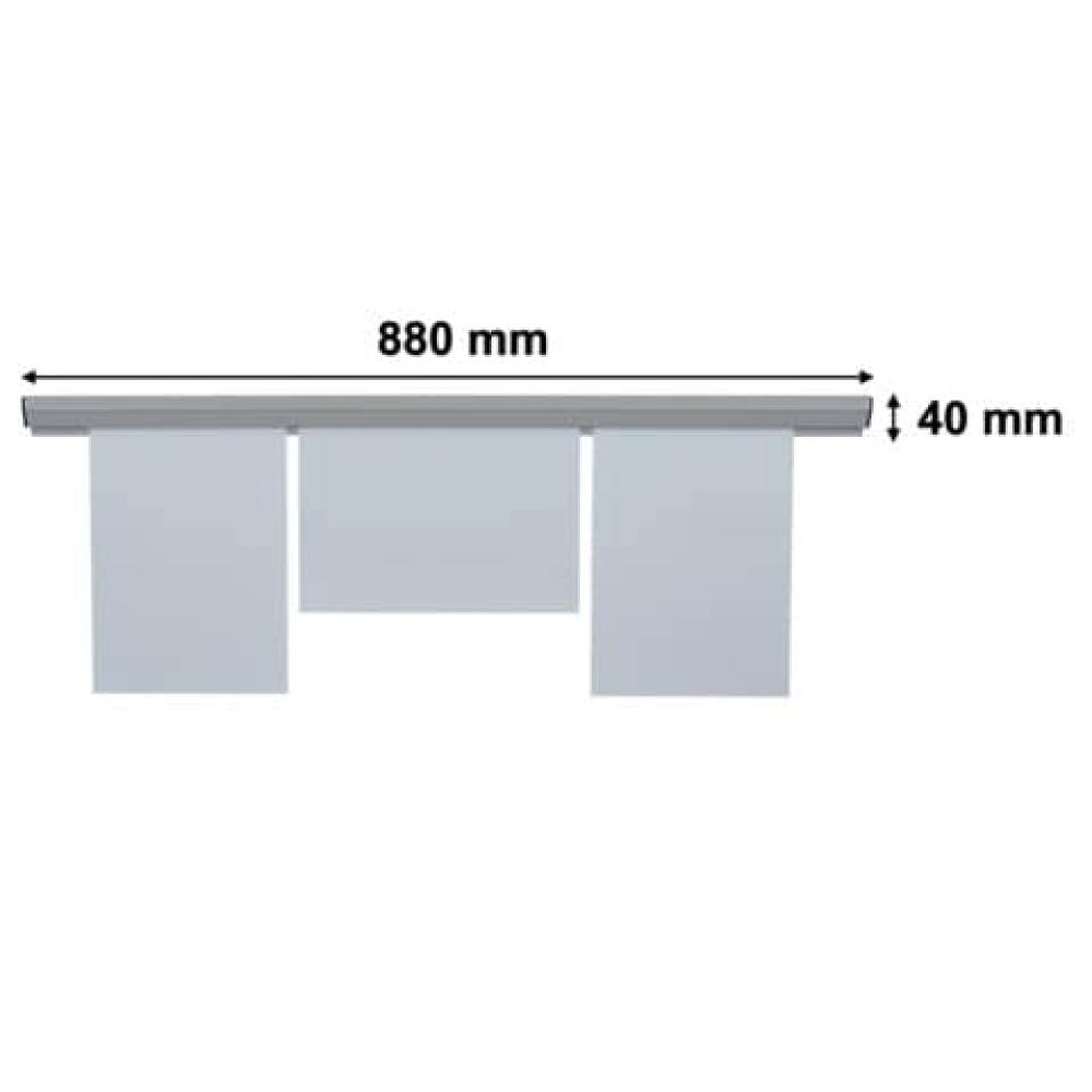 Papierklemmschiene 88x4 cm grau FRANKEN PKS88 (4016946186414)