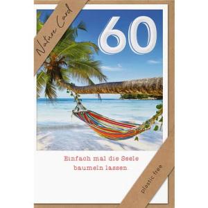 Geburtstagskarte Zahl 60 Nature Card inkl. Umschlag BSB 69-1029-2 (9004546488866)