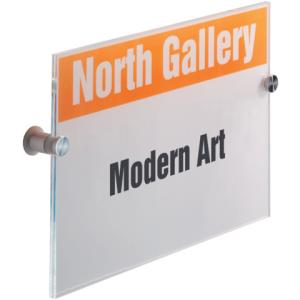 Türschild CRYSTAL SIGN 210x297 mm (DIN A4 hoch) transparent DURABLE 4825 19 (4005546403632)