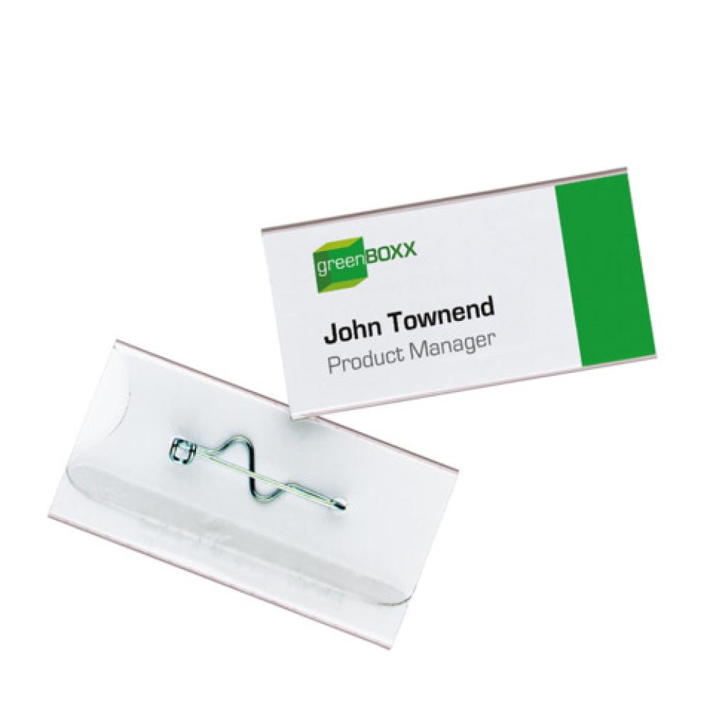 Namensschild mit Nadel 60x30 mm 100 Stück DURABLE 8006 19 (4005546810065)