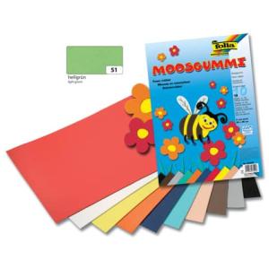 Moosgummi 29x40 cm hellgrün FOLIA 23551 ()