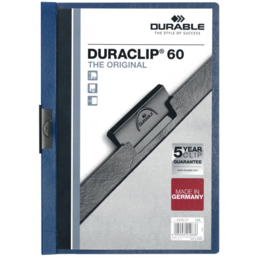 Klemm-Mappe DURACLIP 60 A4, dunkelblau DURABLE 2209 07 (4005546210636)