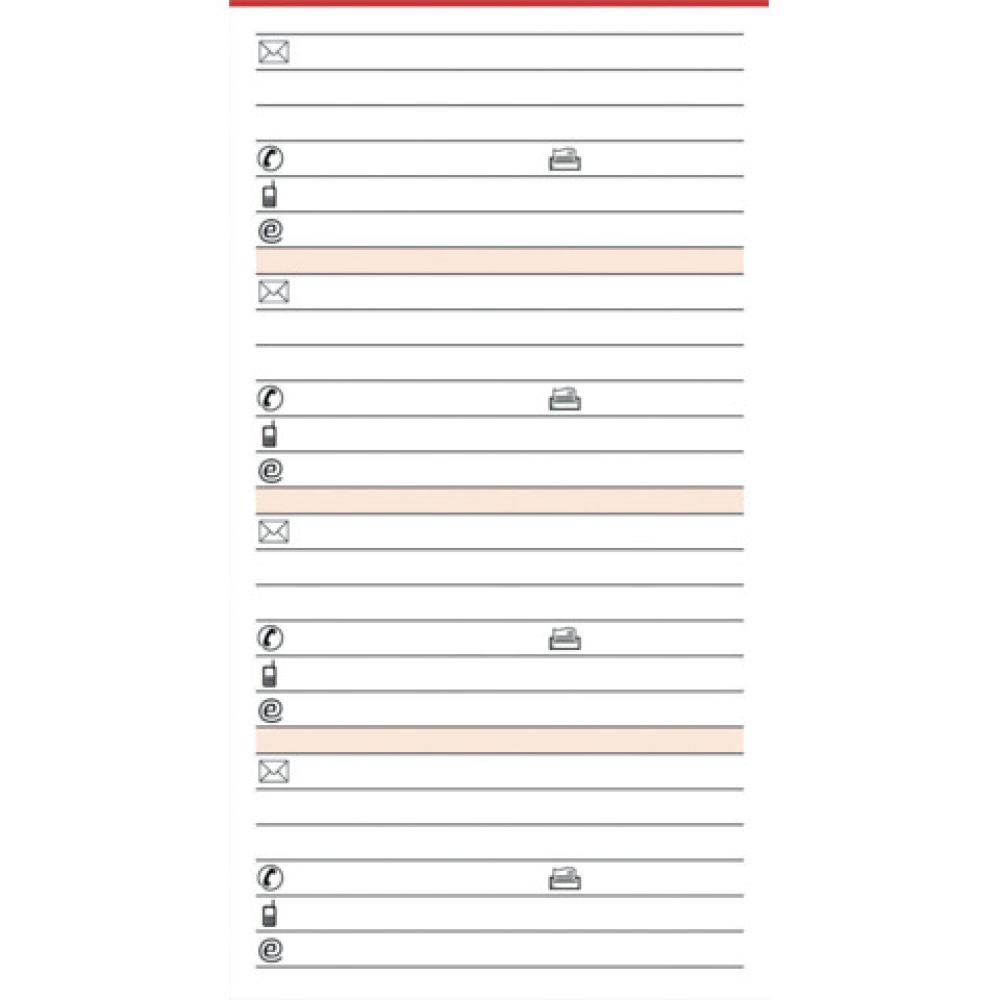 Ersatzeinlage Pocket A7, Adresseinlagen 50 Blatt BSB 02-0074 (4000867011252)