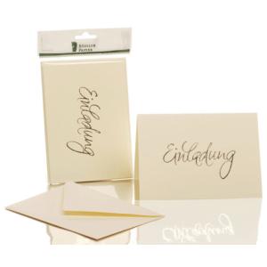 Briefkarte Einladung B6 HD 5 Karten 5 Umschläge chamois RÖSSLER 1181955008 (4014969555910)