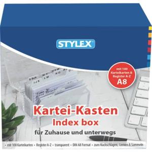 Karteikasten Plastik -A8, transparent STYLEX 49973 (4044186499735)