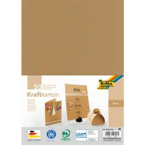 Kraftpapier natur A4, 230 g qm 50 Blatt FOLIA 692/4/98 (4001868103281)