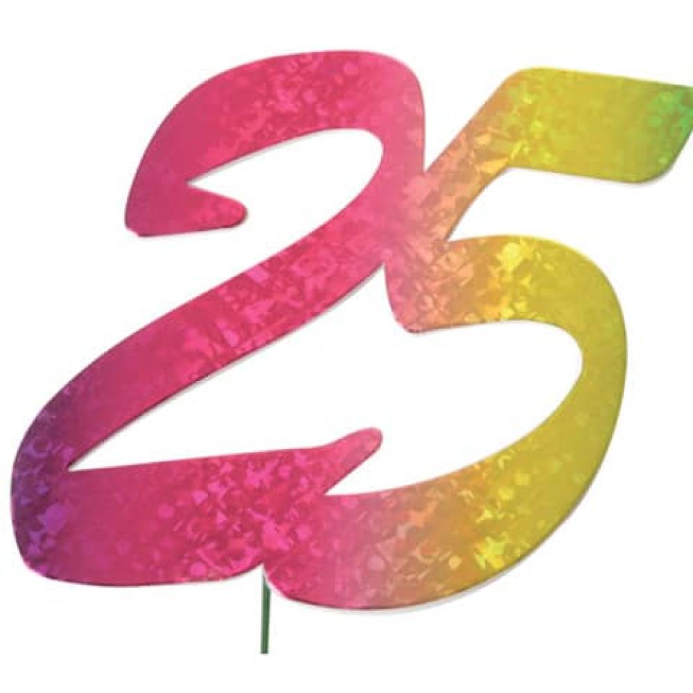 Jubiläumszahl 25 bunt 2514025 (4014983140253)