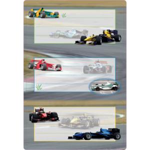 Schuletiketten Rennautos beglimmert HERMA 5577 (4008705055772)