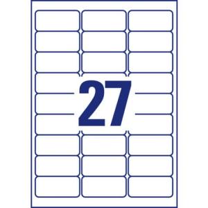 675 Avery Zweckform Adressetiketten J4792-25 Weiß 63,5 X 29,6 Mm (4004182047927)