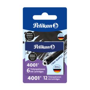 Tintenpatrone 4001 TP 6 brillant-schwarz Blister mit 2 Etuis a 6 Patronen PELIKAN 300004127 (4012700330802)